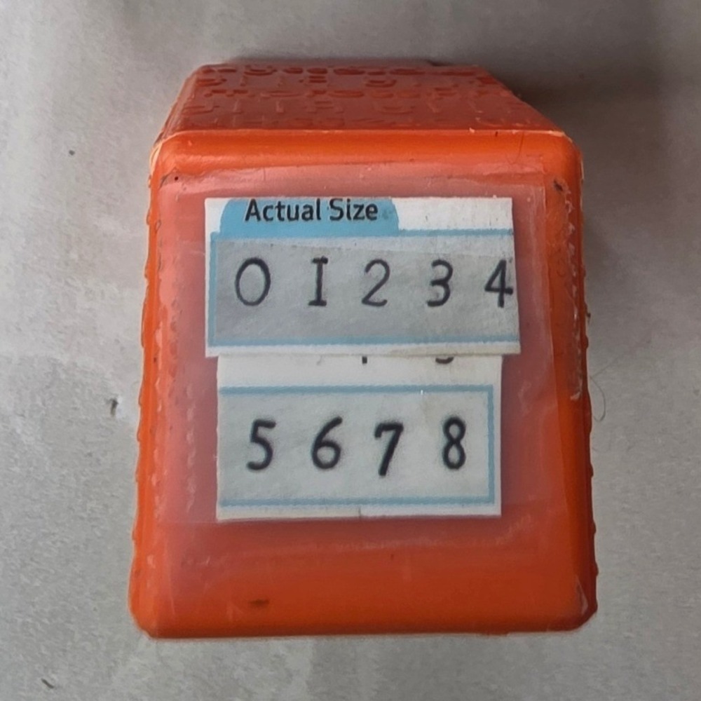ImpressArt Metal Stamping Kit Number Stamps 0-8 with Orange Storage Case K2
